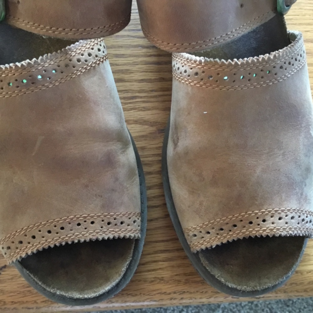 Bass open toe leather clogs - Picture 5 of 8
